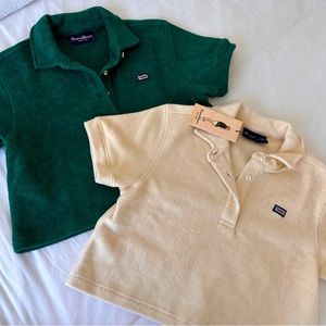 Rowing Blazers Set of terry cloth cropped polo